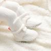 imageInfant Baby Boys Girls Cozy Fleece Booties Stay on Slippers Non Slip Soft Gripper Sock Shoes Toddler First Walker Newborn Crib Birthday Shower GiftFWhite