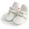 imageInfant Baby Boys Girls Cozy Fleece Booties Stay on Slippers Non Slip Soft Gripper Sock Shoes Toddler First Walker Newborn Crib Birthday Shower GiftFWhite