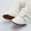 imageInfant Baby Boys Girls Cozy Fleece Booties Stay on Slippers Non Slip Soft Gripper Sock Shoes Toddler First Walker Newborn Crib Birthday Shower GiftGWhite