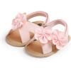 imageInfant Baby Girls Sandals Summer Open Toe Wedding Princess Dress Shoe Soft Sole Baby Shoes for Newborn Girl2012 Pink