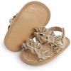 imageInfant Baby Girls Sandals Summer Open Toe Wedding Princess Dress Shoe Soft Sole Baby Shoes for Newborn GirlBGold