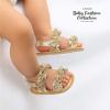imageInfant Baby Girls Sandals Summer Open Toe Wedding Princess Dress Shoe Soft Sole Baby Shoes for Newborn GirlBGold