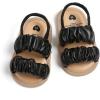 imageInfant Baby Girls Sandals Summer Open Toe Wedding Princess Dress Shoe Soft Sole Baby Shoes for Newborn GirlD01Black