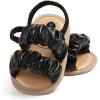imageInfant Baby Girls Sandals Summer Open Toe Wedding Princess Dress Shoe Soft Sole Baby Shoes for Newborn GirlD01Black
