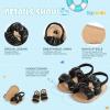 imageInfant Baby Girls Sandals Summer Open Toe Wedding Princess Dress Shoe Soft Sole Baby Shoes for Newborn GirlD01Black