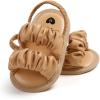 imageInfant Baby Girls Sandals Summer Open Toe Wedding Princess Dress Shoe Soft Sole Baby Shoes for Newborn GirlD01Brown