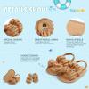 imageInfant Baby Girls Sandals Summer Open Toe Wedding Princess Dress Shoe Soft Sole Baby Shoes for Newborn GirlD01Brown