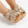 imageInfant Baby Girls Sandals Summer Open Toe Wedding Princess Dress Shoe Soft Sole Baby Shoes for Newborn GirlD01Gold