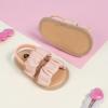 imageInfant Baby Girls Sandals Summer Open Toe Wedding Princess Dress Shoe Soft Sole Baby Shoes for Newborn GirlD01Pink