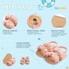 imageInfant Baby Girls Sandals Summer Open Toe Wedding Princess Dress Shoe Soft Sole Baby Shoes for Newborn GirlD01Pink
