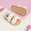 imageInfant Baby Girls Sandals Summer Open Toe Wedding Princess Dress Shoe Soft Sole Baby Shoes for Newborn GirlD01White