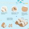 imageInfant Baby Girls Sandals Summer Open Toe Wedding Princess Dress Shoe Soft Sole Baby Shoes for Newborn GirlD01White