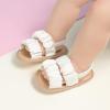 imageInfant Baby Girls Sandals Summer Open Toe Wedding Princess Dress Shoe Soft Sole Baby Shoes for Newborn GirlD01White