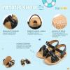 imageInfant Baby Girls Sandals Summer Open Toe Wedding Princess Dress Shoe Soft Sole Baby Shoes for Newborn GirlH01Black