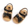 imageInfant Baby Girls Sandals Summer Open Toe Wedding Princess Dress Shoe Soft Sole Baby Shoes for Newborn GirlH01Black