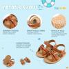 imageInfant Baby Girls Sandals Summer Open Toe Wedding Princess Dress Shoe Soft Sole Baby Shoes for Newborn GirlH01Brown