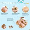 imageInfant Baby Girls Sandals Summer Open Toe Wedding Princess Dress Shoe Soft Sole Baby Shoes for Newborn GirlH01Pink