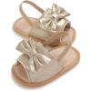 imageInfant Baby Girls Sandals Summer Open Toe Wedding Princess Dress Shoe Soft Sole Baby Shoes for Newborn GirlI01Gold