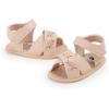 imageInfant Baby Girls Sandals Summer Open Toe Wedding Princess Dress Shoe Soft Sole Baby Shoes for Newborn GirlM2070 Apricot