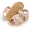 imageInfant Baby Girls Sandals Summer Open Toe Wedding Princess Dress Shoe Soft Sole Baby Shoes for Newborn GirlM2070 Apricot