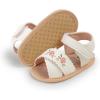 imageInfant Baby Girls Sandals Summer Open Toe Wedding Princess Dress Shoe Soft Sole Baby Shoes for Newborn GirlM2070 White