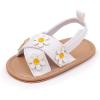 imageInfant Baby Girls Sandals Summer Open Toe Wedding Princess Dress Shoe Soft Sole Baby Shoes for Newborn GirlR01White