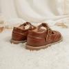 imageMary Jane Little Girls Dress Shoes Toddler Baby Ballet Flats Flower Girls Wedding Party Bow Princess Kid Shoes5304brown