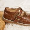 imageMary Jane Little Girls Dress Shoes Toddler Baby Ballet Flats Flower Girls Wedding Party Bow Princess Kid Shoes5304brown