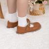 imageMary Jane Little Girls Dress Shoes Toddler Baby Ballet Flats Flower Girls Wedding Party Bow Princess Kid Shoes5304light Brown