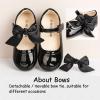 imageMary Jane Little Girls Dress Shoes Toddler Baby Ballet Flats Flower Girls Wedding Party Bow Princess Kid ShoesAblack