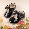 imageMary Jane Little Girls Dress Shoes Toddler Baby Ballet Flats Flower Girls Wedding Party Bow Princess Kid ShoesAblack