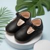 imageMary Jane Little Girls Dress Shoes Toddler Baby Ballet Flats Flower Girls Wedding Party Bow Princess Kid ShoesBblack