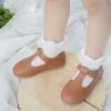 imageMary Jane Little Girls Dress Shoes Toddler Baby Ballet Flats Flower Girls Wedding Party Bow Princess Kid ShoesBbrown
