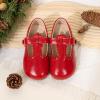 imageMary Jane Little Girls Dress Shoes Toddler Baby Ballet Flats Flower Girls Wedding Party Bow Princess Kid ShoesCred