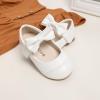 imageMary Jane Little Girls Dress Shoes Toddler Baby Ballet Flats Flower Girls Wedding Party Bow Princess Kid ShoesDwhite