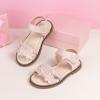 imageToddler Girls Sandals Little Girl Summer Flat Sandal Baby Open Toe Outdoor Beach Holiday Dress Shoes5249 Pink