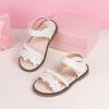 imageToddler Girls Sandals Little Girl Summer Flat Sandal Baby Open Toe Outdoor Beach Holiday Dress Shoes5249 White