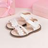 imageToddler Girls Sandals Little Girl Summer Flat Sandal Baby Open Toe Outdoor Beach Holiday Dress Shoes5249 White