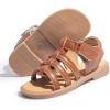 imageToddler Girls Sandals Little Girl Summer Flat Sandal Baby Open Toe Outdoor Beach Holiday Dress ShoesA01brown