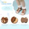 imageToddler Girls Sandals Little Girl Summer Flat Sandal Baby Open Toe Outdoor Beach Holiday Dress ShoesA01brown