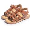 imageToddler Girls Sandals Little Girl Summer Flat Sandal Baby Open Toe Outdoor Beach Holiday Dress ShoesA01brown