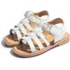 imageToddler Girls Sandals Little Girl Summer Flat Sandal Baby Open Toe Outdoor Beach Holiday Dress ShoesA01white