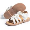 imageToddler Girls Sandals Little Girl Summer Flat Sandal Baby Open Toe Outdoor Beach Holiday Dress ShoesA01white