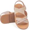 imageToddler Girls Sandals Little Girl Summer Flat Sandal Baby Open Toe Outdoor Beach Holiday Dress ShoesA04beige