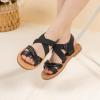 imageToddler Girls Sandals Little Girl Summer Flat Sandal Baby Open Toe Outdoor Beach Holiday Dress ShoesA04black