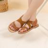 imageToddler Girls Sandals Little Girl Summer Flat Sandal Baby Open Toe Outdoor Beach Holiday Dress ShoesA04brown