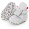 imageInfant Baby Boys Girls Cozy Fleece Booties Stay on Slippers Non Slip Soft Gripper Sock Shoes Toddler First Walker Newborn Crib Birthday Shower GiftALight Grey