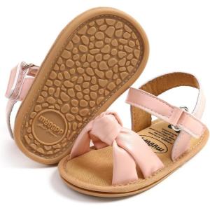 imageInfant Baby Girls Sandals Summer Open Toe Wedding Princess Dress Shoe Soft Sole Baby Shoes for Newborn GirlH01Pink