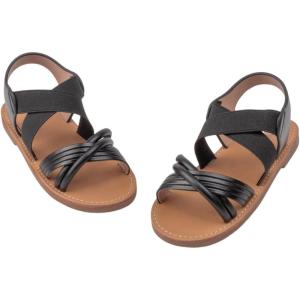 imageToddler Girls Sandals Little Girl Summer Flat Sandal Baby Open Toe Outdoor Beach Holiday Dress ShoesA04black