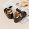 imageBaby Mary Jane Flats for Girls with Bowknot Cotton Anti Skid Sole Infant First Walker Princess Dress Crib Wedding ShoesBBlack